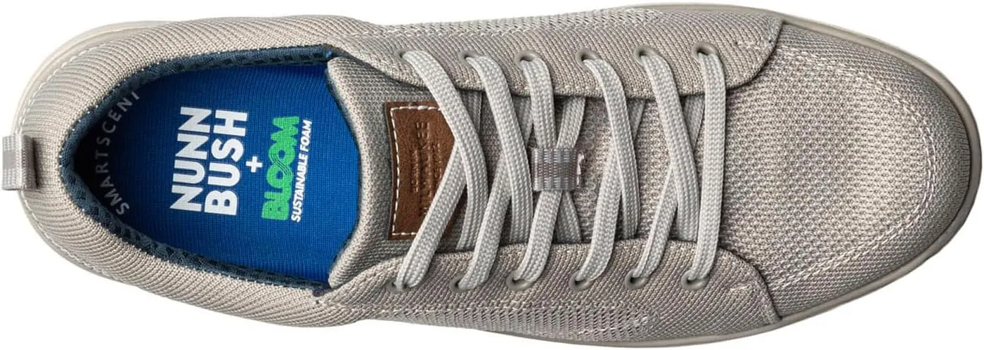 Nunn Bush Men's Aspire Knit Moccasin Toe Sneaker Oxford Comfortable Lightweight Fabric Lace Up