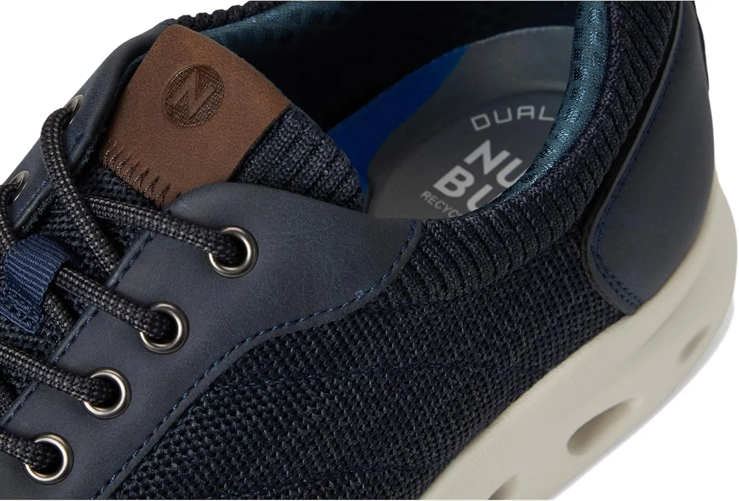 Nunn Bush Men's Ponte Knit Moc Toe Sneakers Hybrid Oxford Casual Lightweight Athletic Style Lace Up