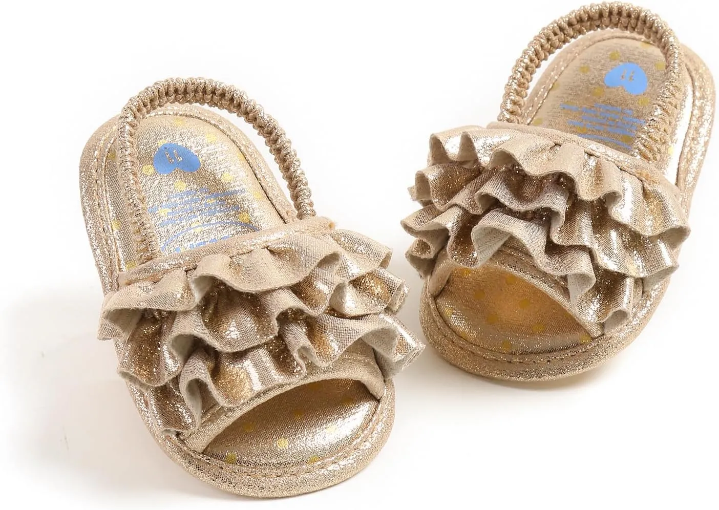 Ohwawadi Baby Boys Girls Sandals Soft Sole Summer Infant Wedding Dress Flat Shoes Beach Sandal Newborn Crib Shoes First Walkers