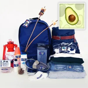 Oliver's Labels Trekker Package, 122 Durable Personalized Name Labels & Tags (Avocado)