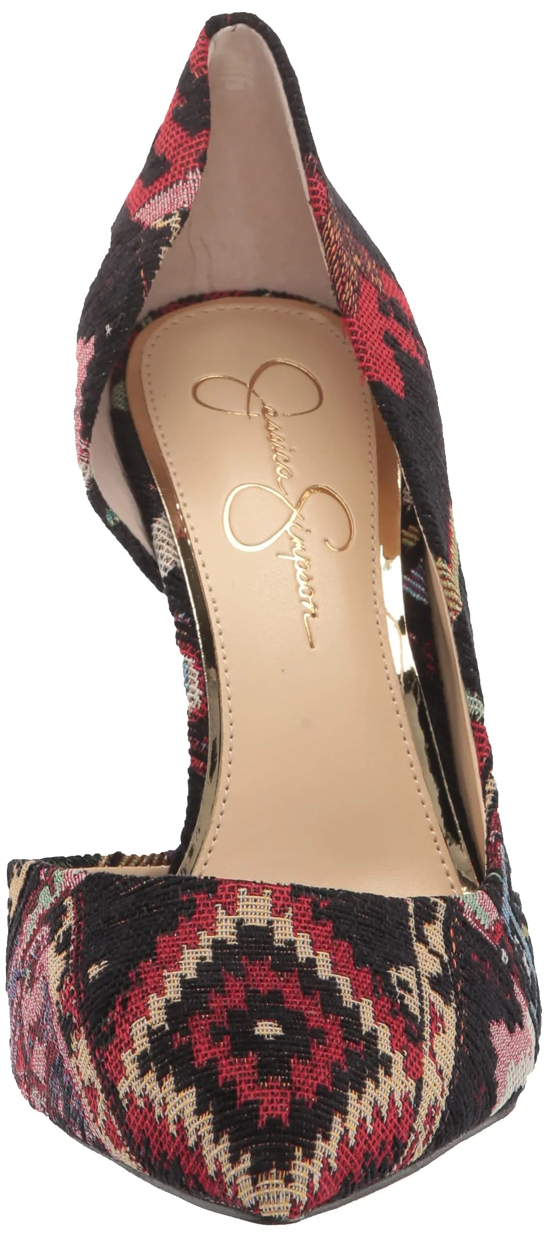 on Pointed Stiletto Multi Simpson Toe Plaid Cara Prizma Fast worldwide shipping Slip Red Jessica High-standard Pumps