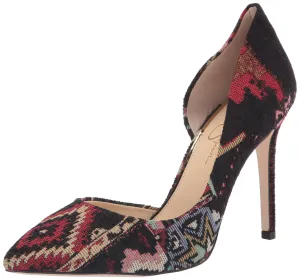 on Pointed Stiletto Multi Simpson Toe Plaid Cara Prizma Fast worldwide shipping Slip Red Jessica High-standard Pumps