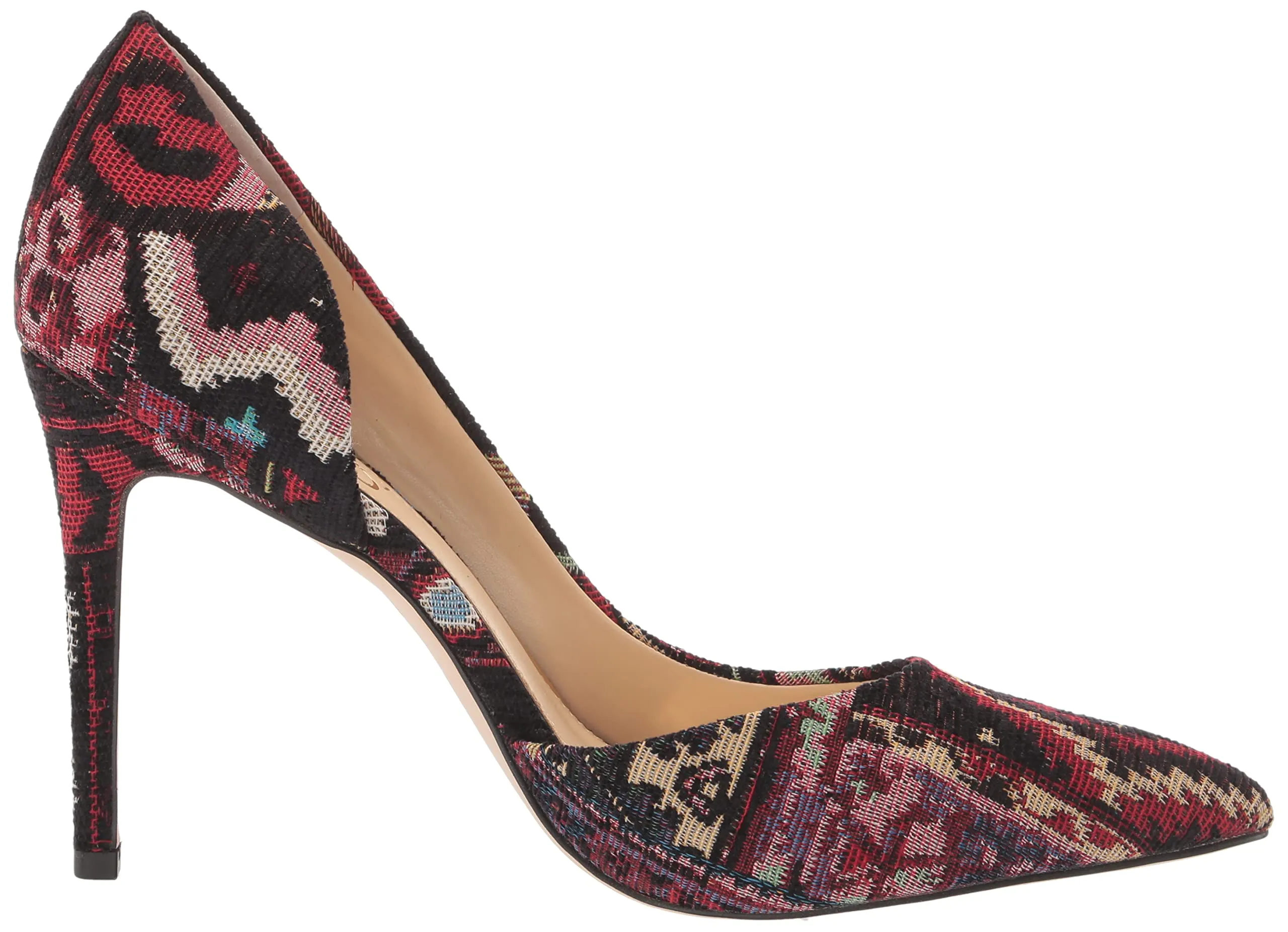 on Pointed Stiletto Multi Simpson Toe Plaid Cara Prizma Fast worldwide shipping Slip Red Jessica High-standard Pumps