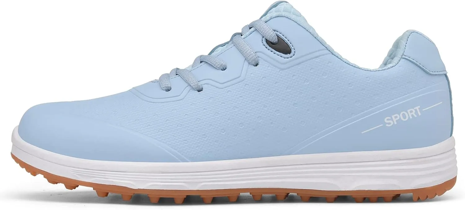 ONAIC Golf Shoes Womens Wide Fitting Casual Waterproof Sneakers Breathable Spikeless Trainers Big Size