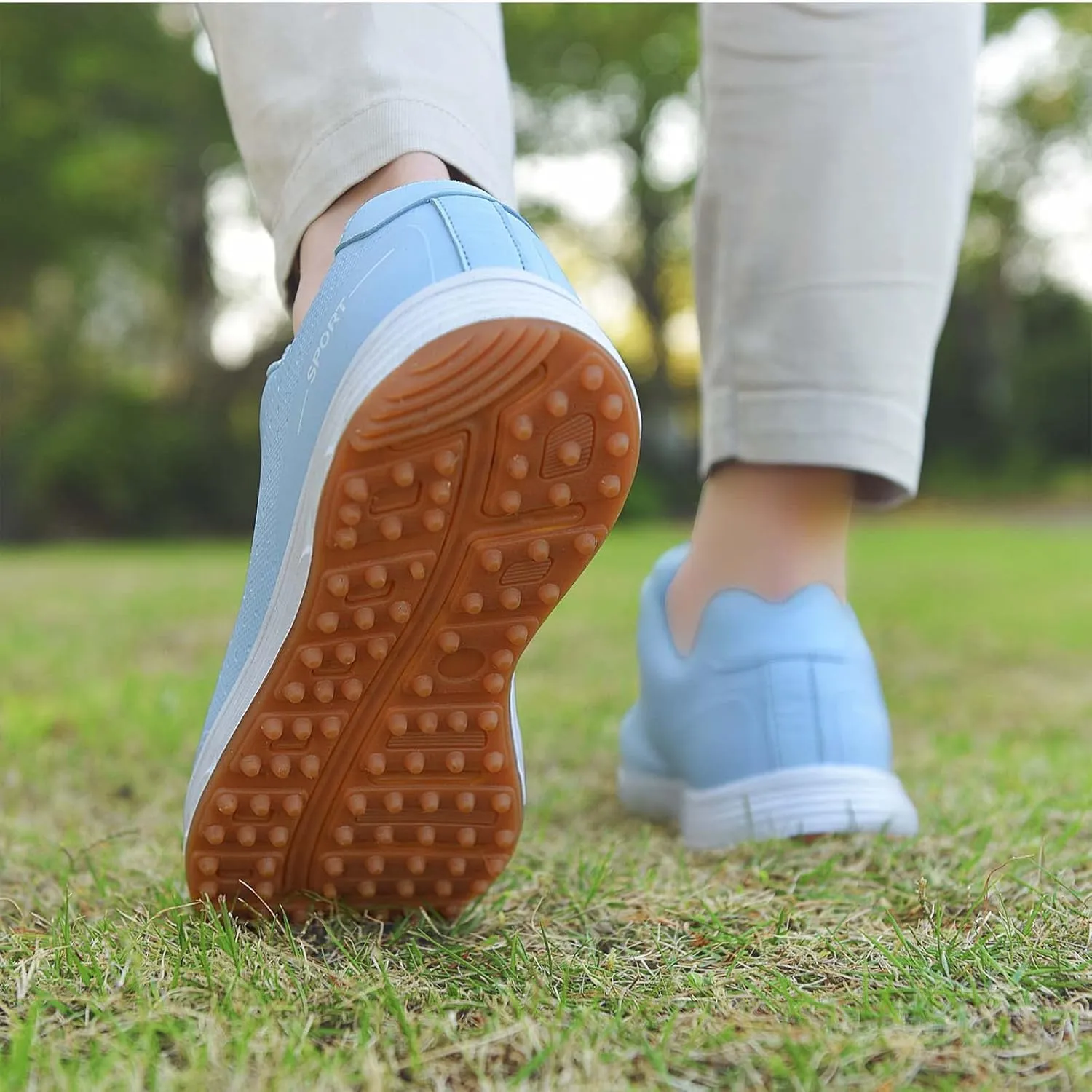 ONAIC Golf Shoes Womens Wide Fitting Casual Waterproof Sneakers Breathable Spikeless Trainers Big Size