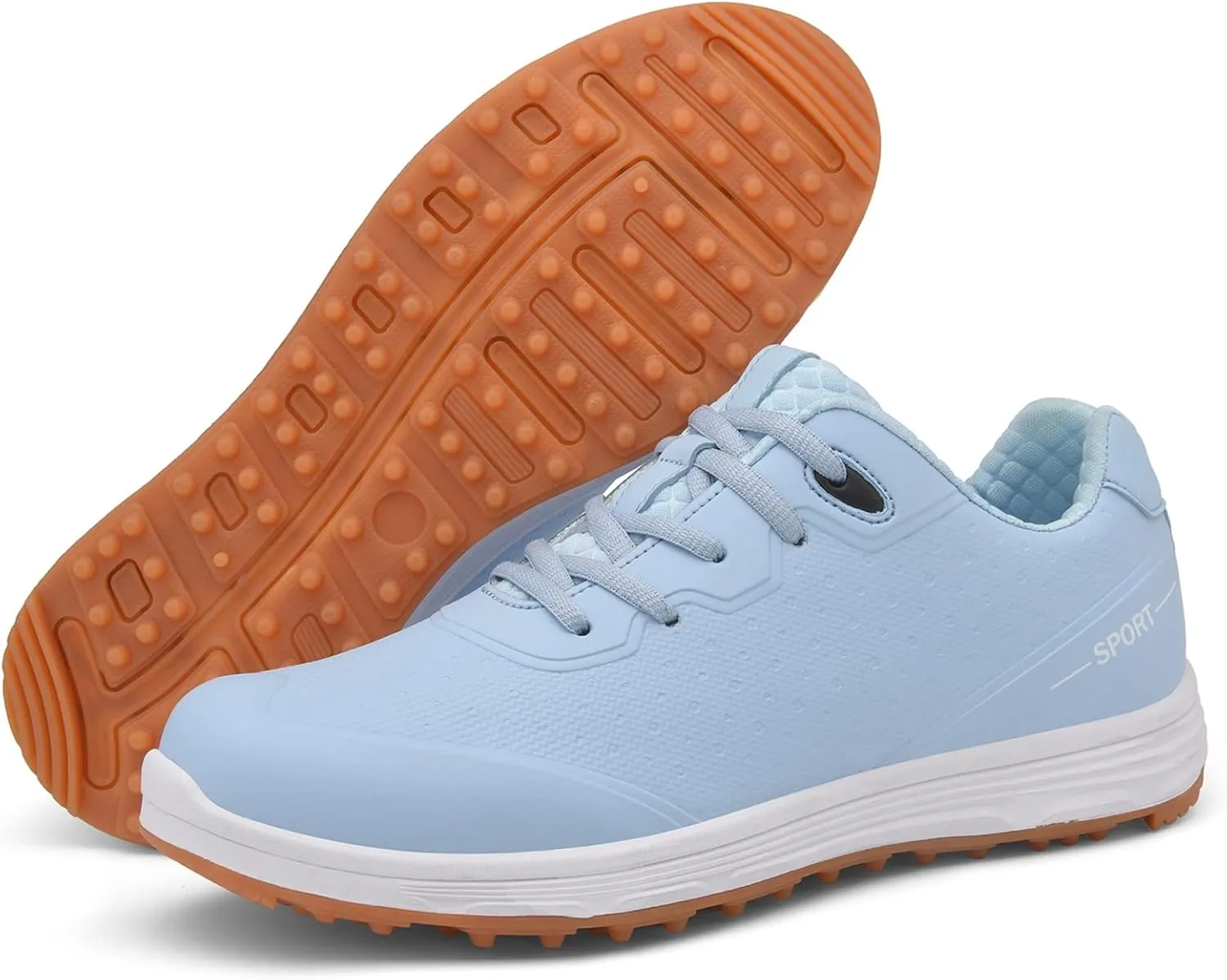 ONAIC Golf Shoes Womens Wide Fitting Casual Waterproof Sneakers Breathable Spikeless Trainers Big Size