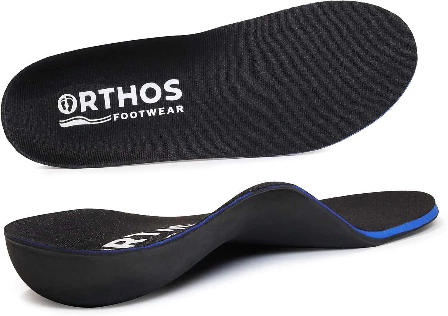 ORTHOS Orthotic Replacement Shoe Insoles - USA Made - Breathable Full Length Feet Insoles with Shock Absorption for Arch Support, Flat Feet, Heel Spurs, Plantar Fasciitis