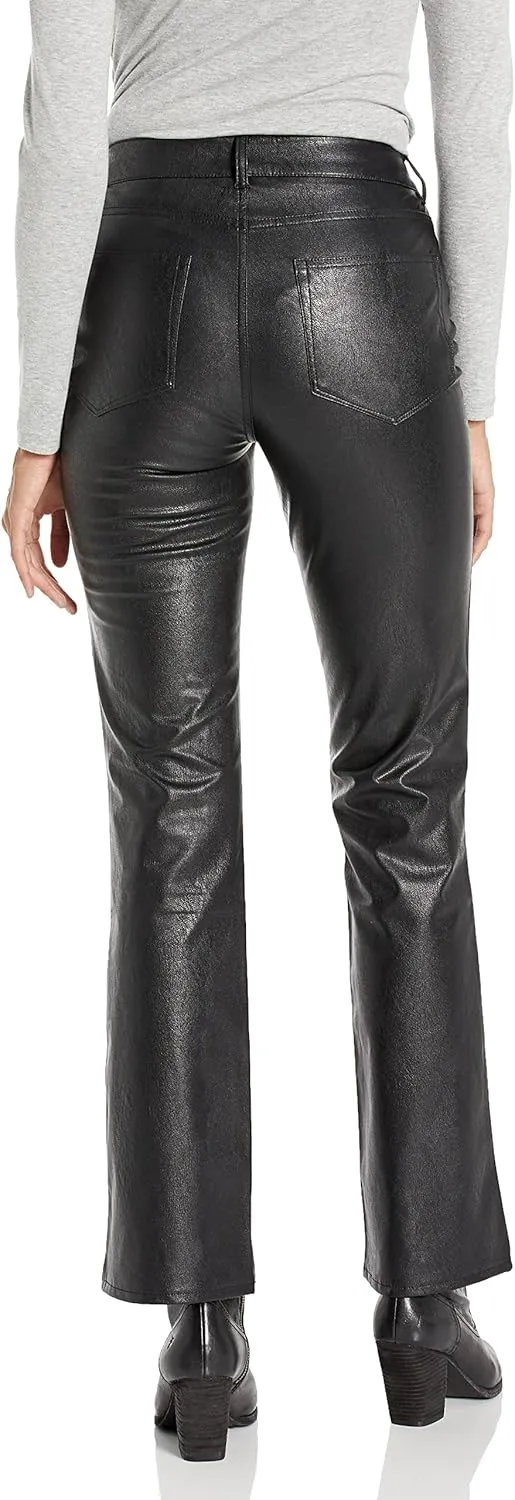 PAIGE Women's High Rise Manhattan Boot Vegan Leather in Black