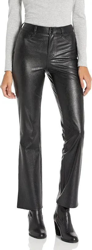 PAIGE Women's High Rise Manhattan Boot Vegan Leather in Black