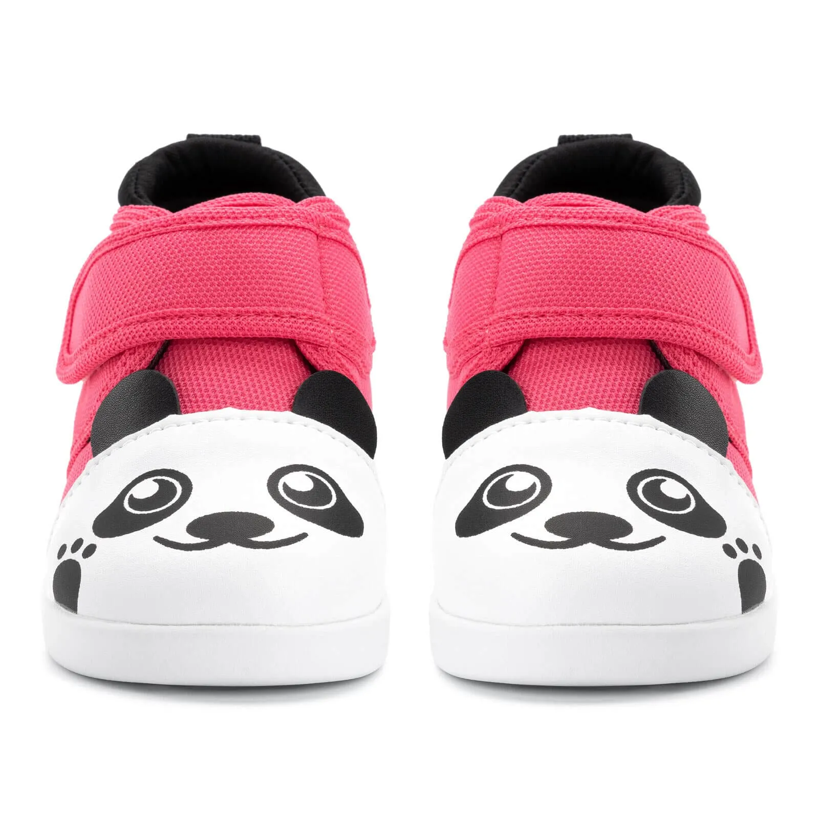 Panda Bear Squeaky Toddler Shoes | Dark Pink