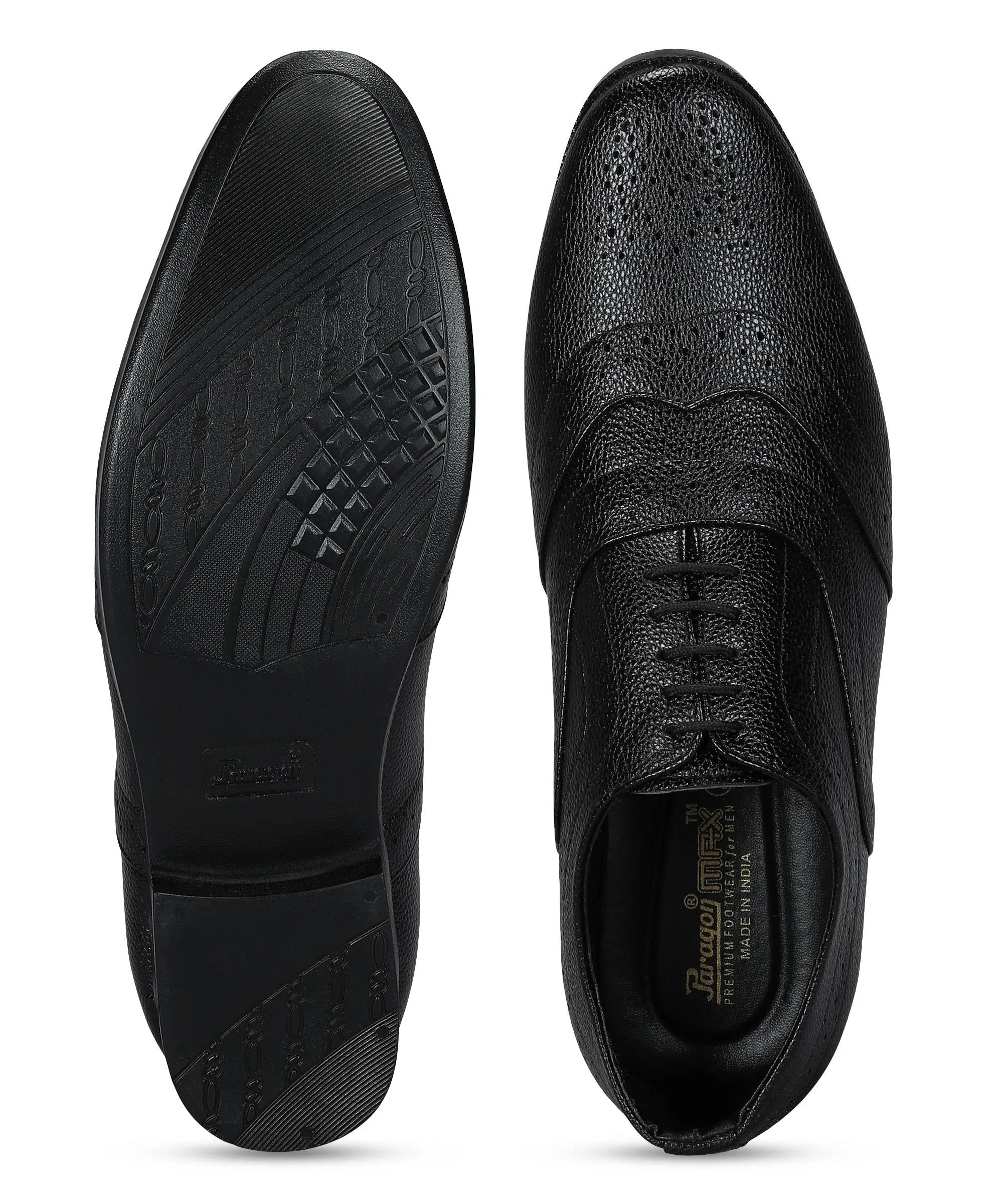 Paragon Men's Black Formal Shoes| Trendy, Durable & Sturdy for Outdoor Wear