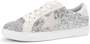 PARTY Women's Fashion Star Sneaker Lace Up Low Top Comfortable Cushioned Walking Shoes