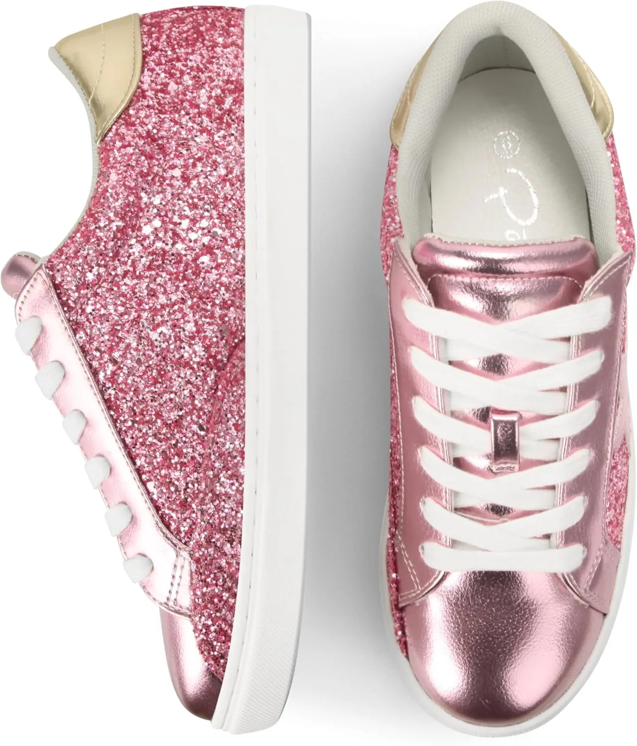 PARTY Women's Fashion Star Sneaker Lace Up Low Top Comfortable Cushioned Walking Shoes