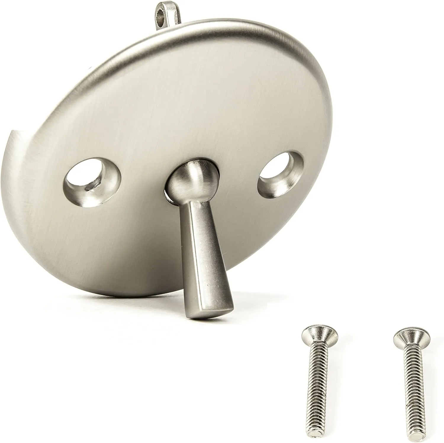 PF WaterWorks PF0972-BN Bathtub Drain Assembly (Drainshoe, Traditional Strainer & Trip Lever Waste & Overflow Face Plate), Brush Nickel