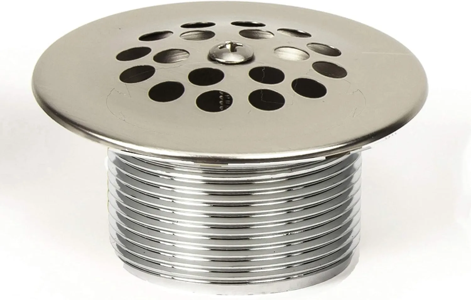 PF WaterWorks PF0972-BN Bathtub Drain Assembly (Drainshoe, Traditional Strainer & Trip Lever Waste & Overflow Face Plate), Brush Nickel
