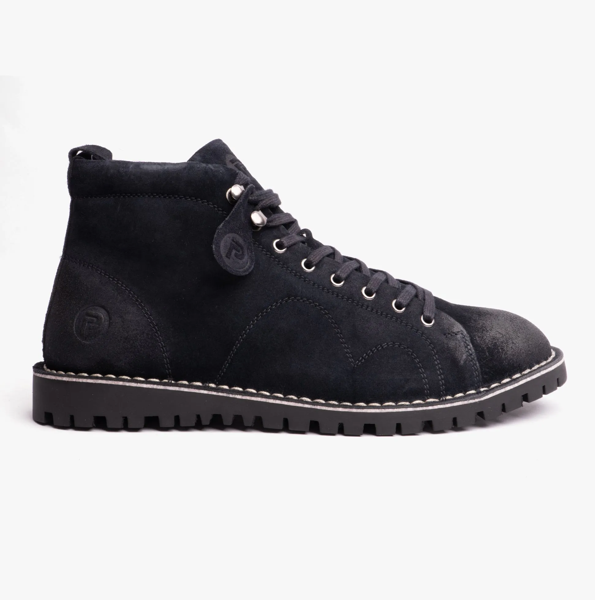 Popps 1961 MOD Mens Suede Boots Navy