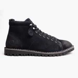 Popps 1961 MOD Mens Suede Boots Navy
