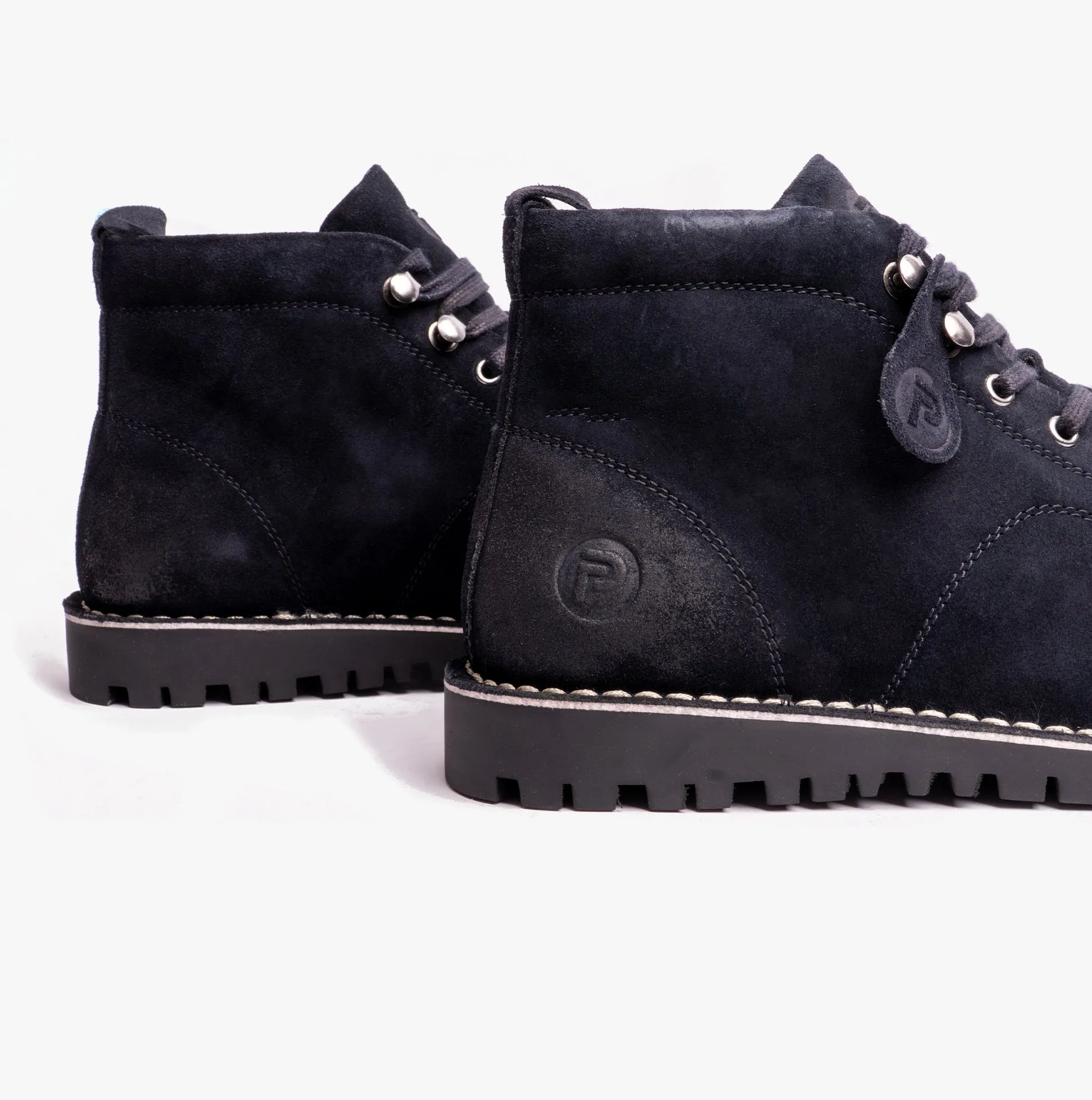 Popps 1961 MOD Mens Suede Boots Navy