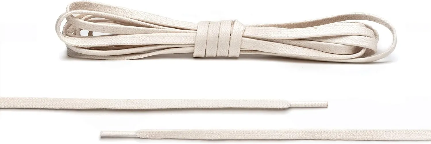 Premium Flat Waxed Cotton Boot Laces - Cobbler's Choice Shoe Laces - Durable and Beautiful!