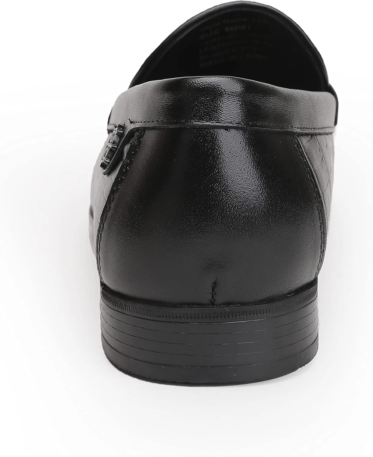 Premium Leather Dress Shoes for Mens, Black Fashion Crocodile Printed Business Slip-on Loafer Shoes for Men
