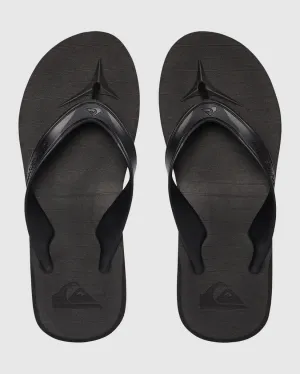 QUIKSILVER CARVER DELUXE SANDALS - BLACK/BROWN