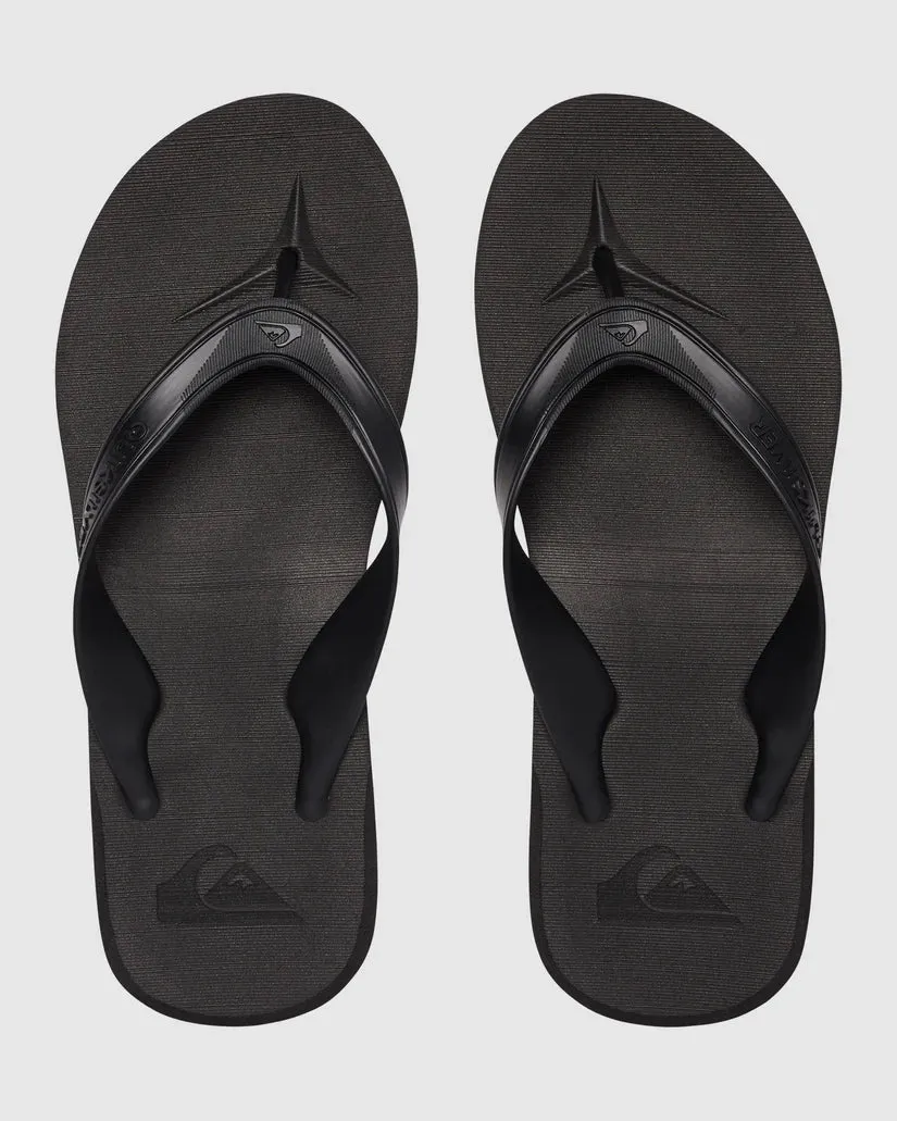 QUIKSILVER CARVER DELUXE SANDALS - BLACK/BROWN