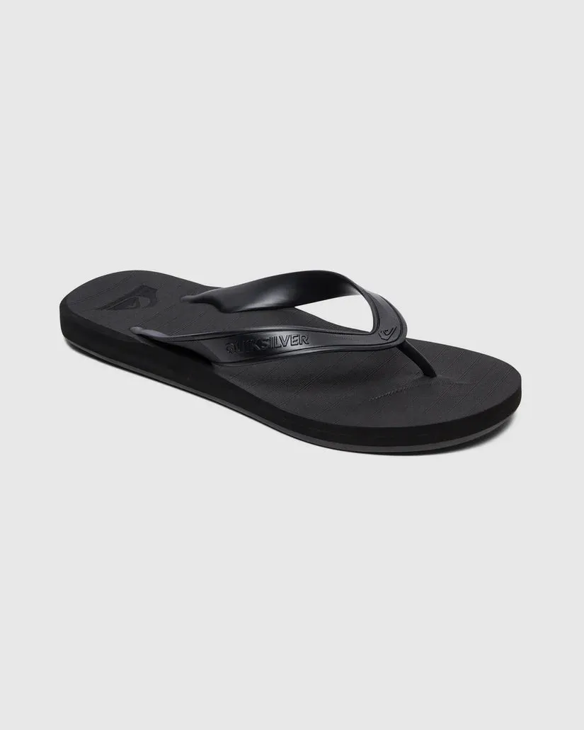 QUIKSILVER CARVER DELUXE SANDALS - BLACK/BROWN
