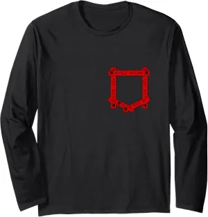 Red Absolutely No Pocket Watching! Red Graphic Long Sleeve T-Shirt