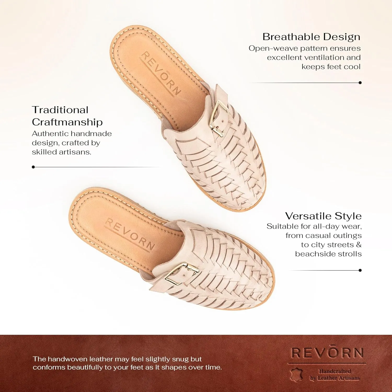 REVORN - HARP Designer Huarache | Handcrafted Women Sandal | 100% Genuine Leather | Ultra Comfortable Insole | Flexible Sole | Sophisticated Design