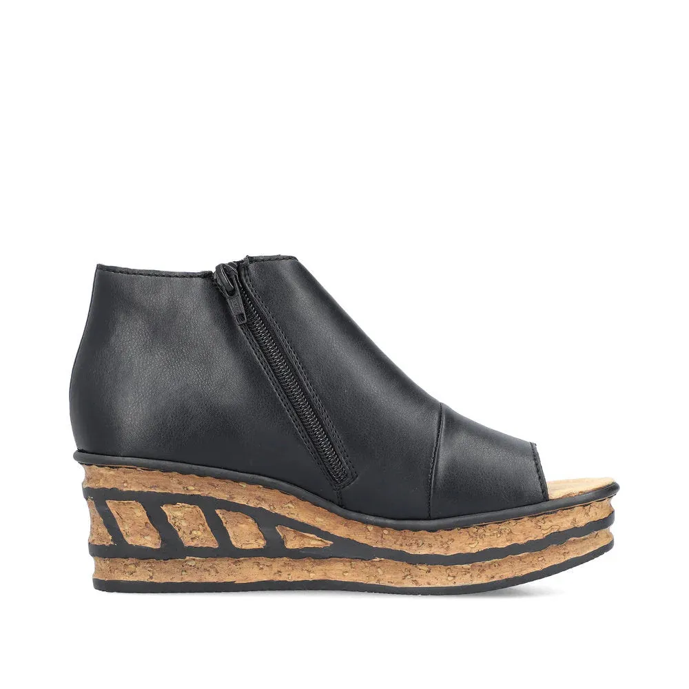 Rieker 68197-00 Side Zip Wedge