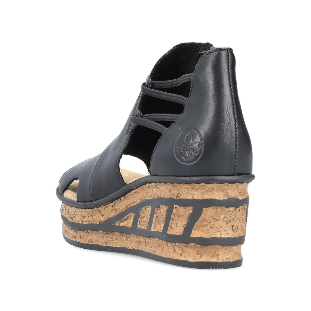Rieker 68197-00 Side Zip Wedge