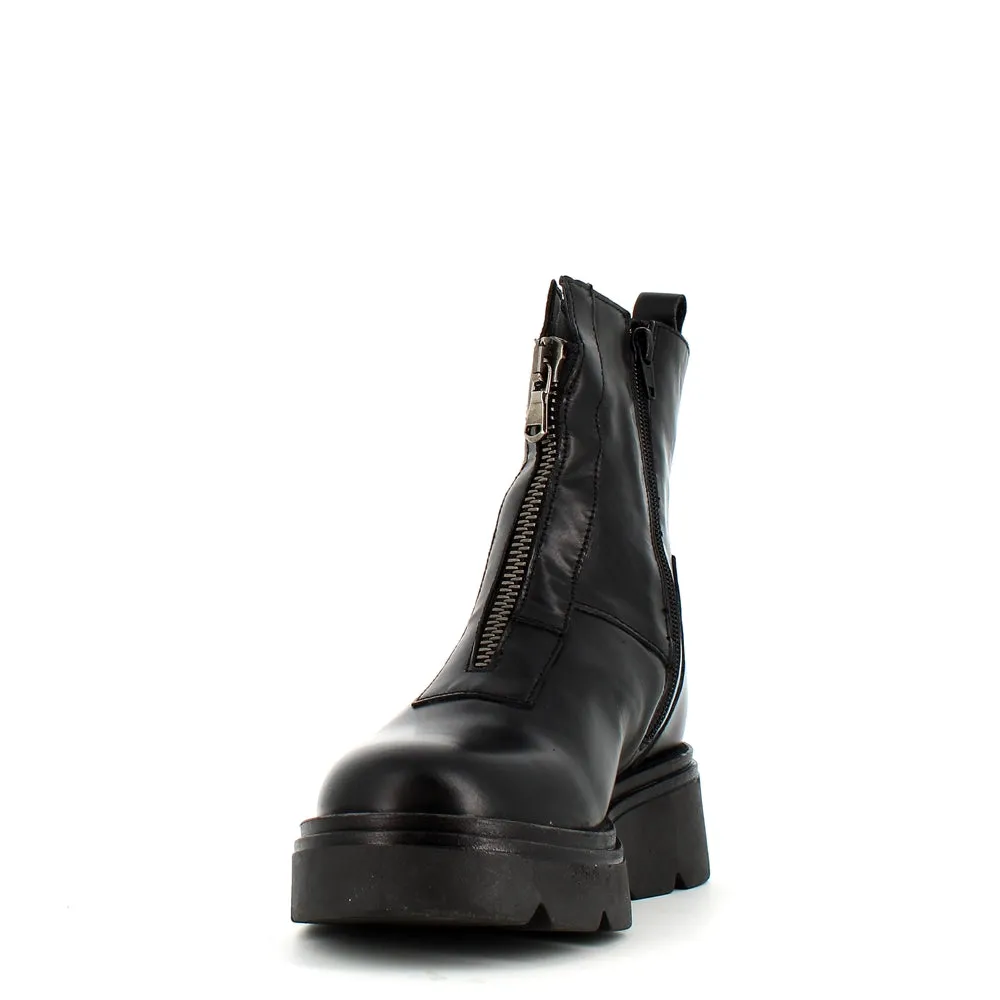 Rizzoli Military Front Zipper Boot Black