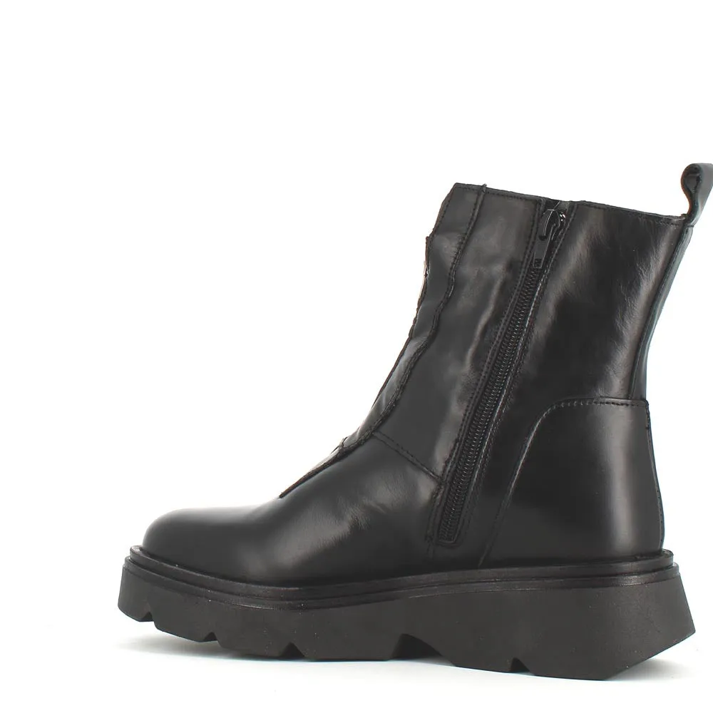 Rizzoli Military Front Zipper Boot Black