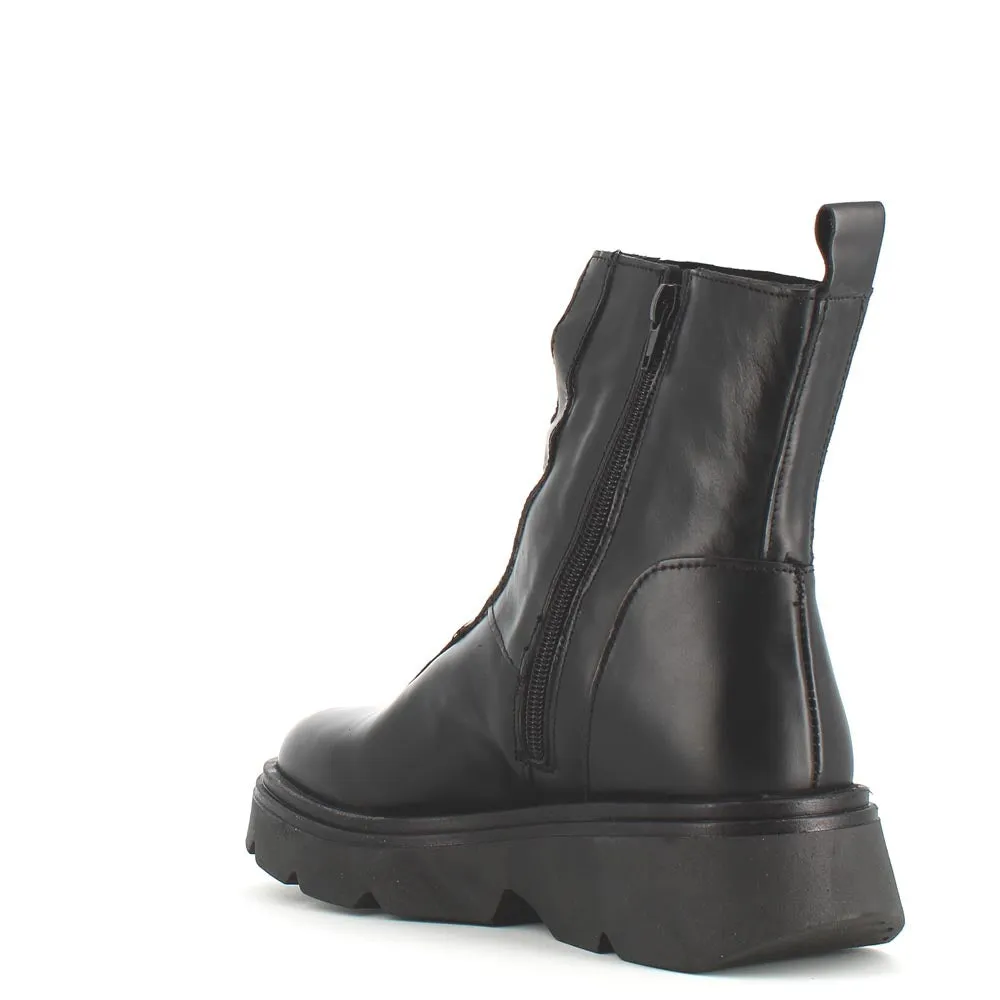 Rizzoli Military Front Zipper Boot Black