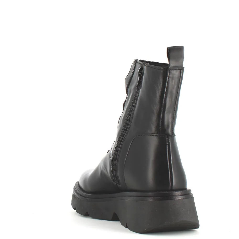 Rizzoli Military Front Zipper Boot Black