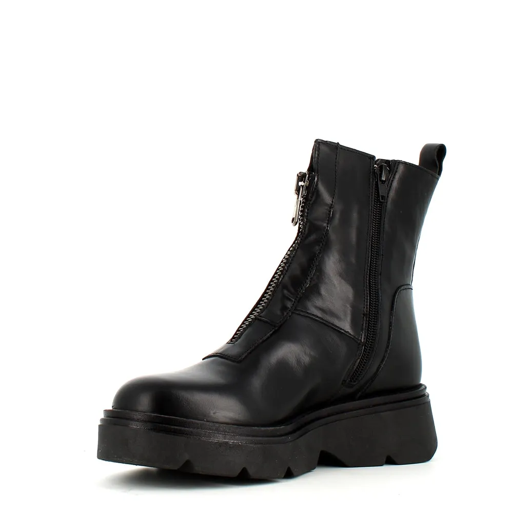 Rizzoli Military Front Zipper Boot Black