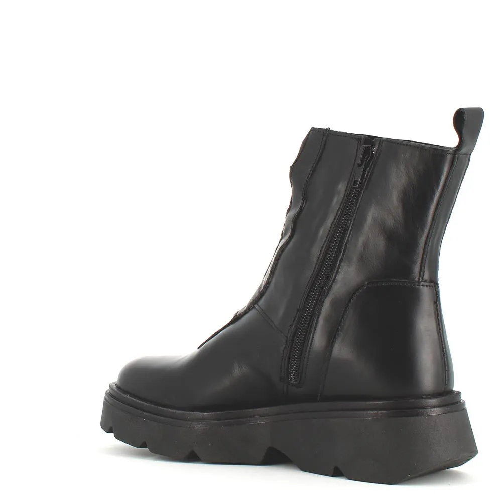 Rizzoli Military Front Zipper Boot Black
