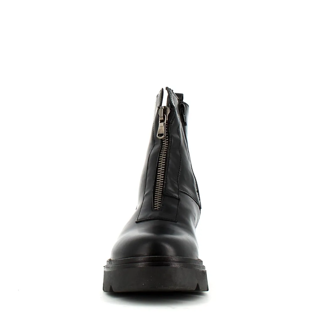 Rizzoli Military Front Zipper Boot Black