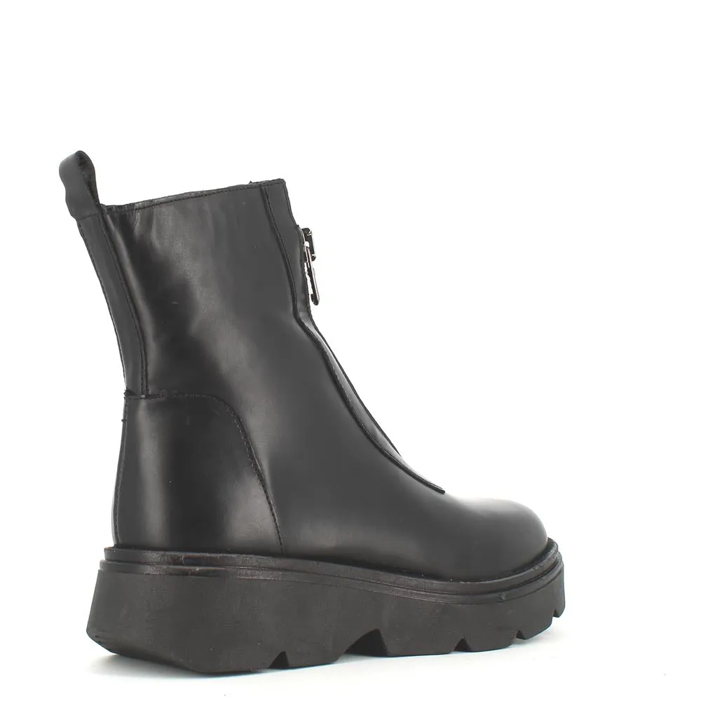 Rizzoli Military Front Zipper Boot Black