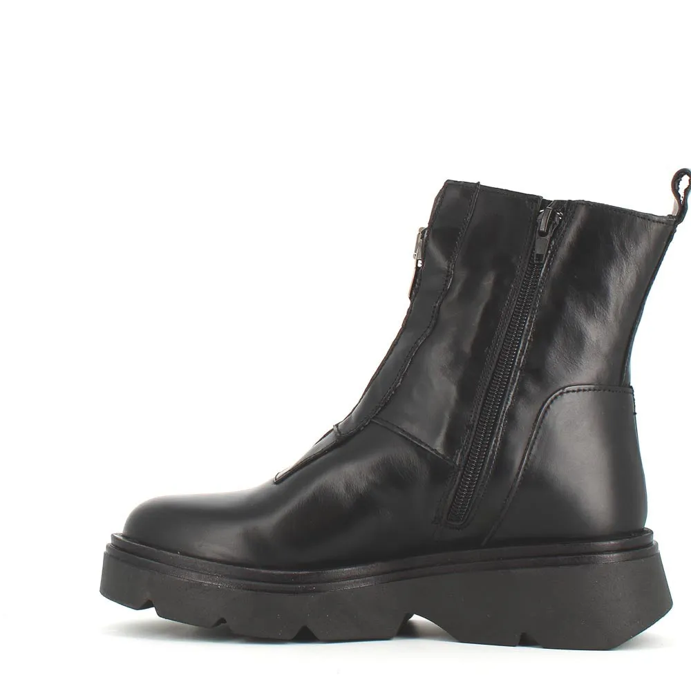 Rizzoli Military Front Zipper Boot Black