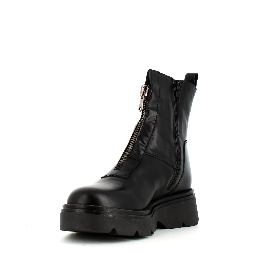 Rizzoli Military Front Zipper Boot Black