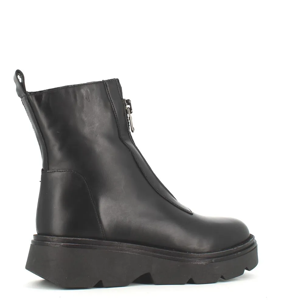 Rizzoli Military Front Zipper Boot Black