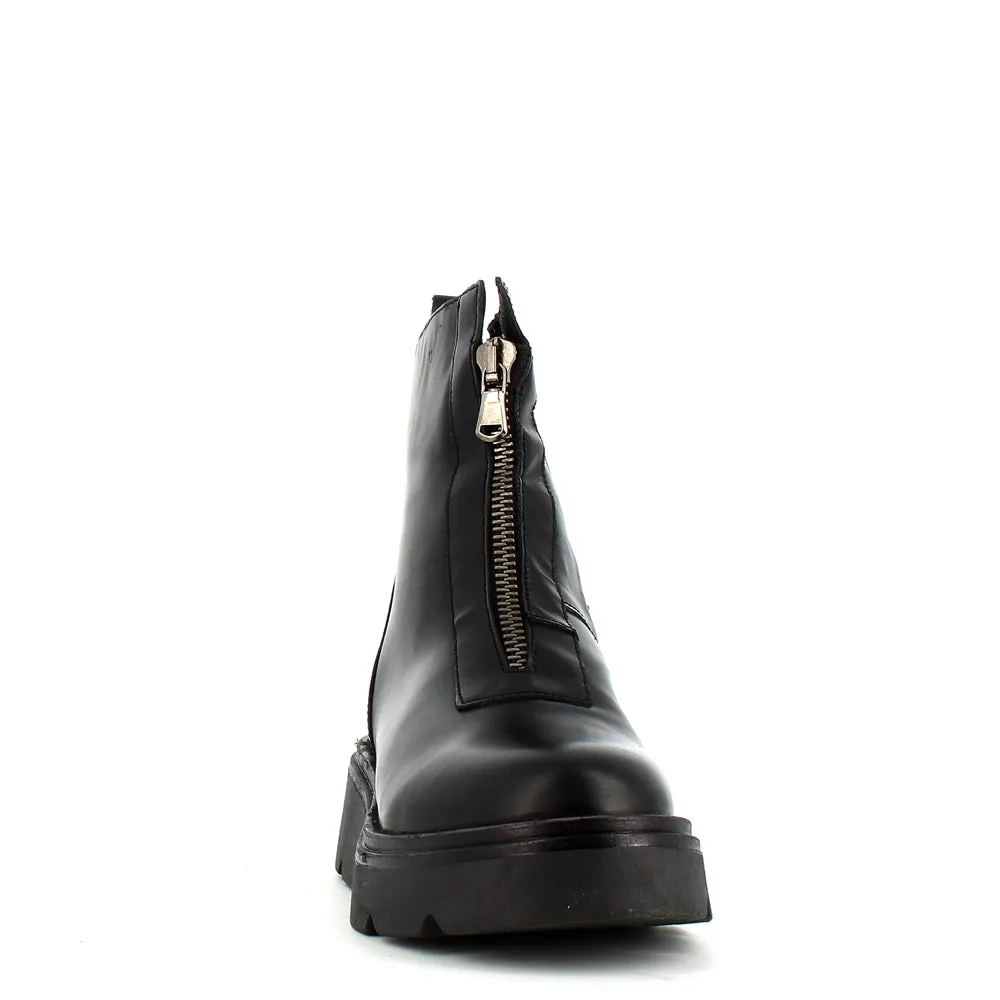 Rizzoli Military Front Zipper Boot Black