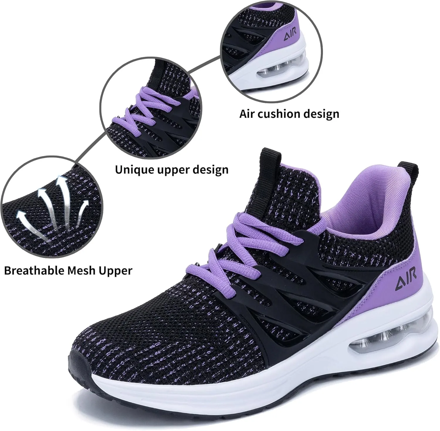RomenSi Womens Tennis Athletic Running Shoes Fashion Sneakers Breathable Sports Gym Walking Shoes (US5.5-11)