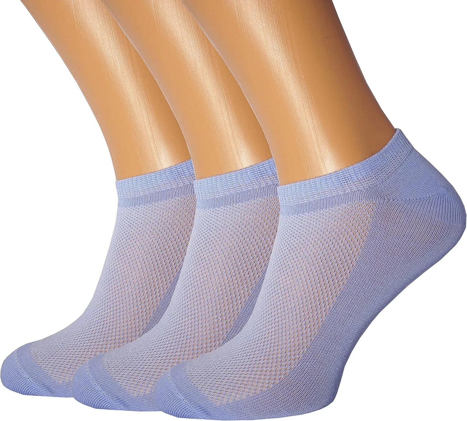 RONDO 3 Pack Unisex Ultra Thin Breathable Dry Fit Running Ankle Socks Low Cut for Mens and Womens Mesh Cotton Athletic Socks