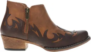 Roper Women's Lorene Ankle Boot, Tan, 6