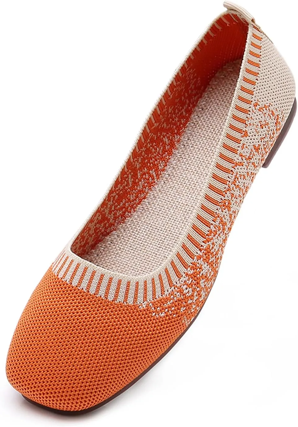 RVROVIC Women Flat Shoes Knitted Lightweight Slip-on Loafers Breathabel Soft Comfortable Ballet Flats