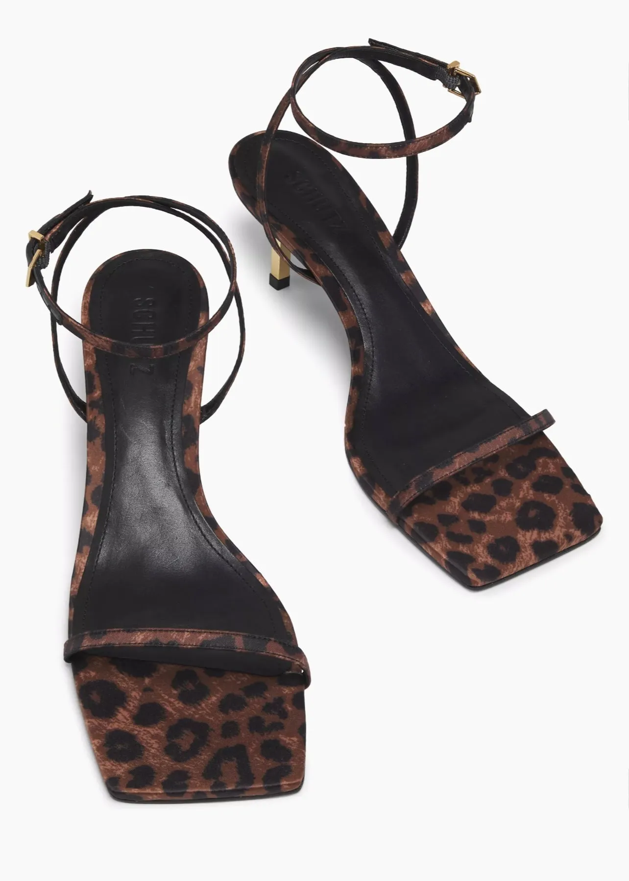 SAM MID HEEL | SATIN LEOPARD