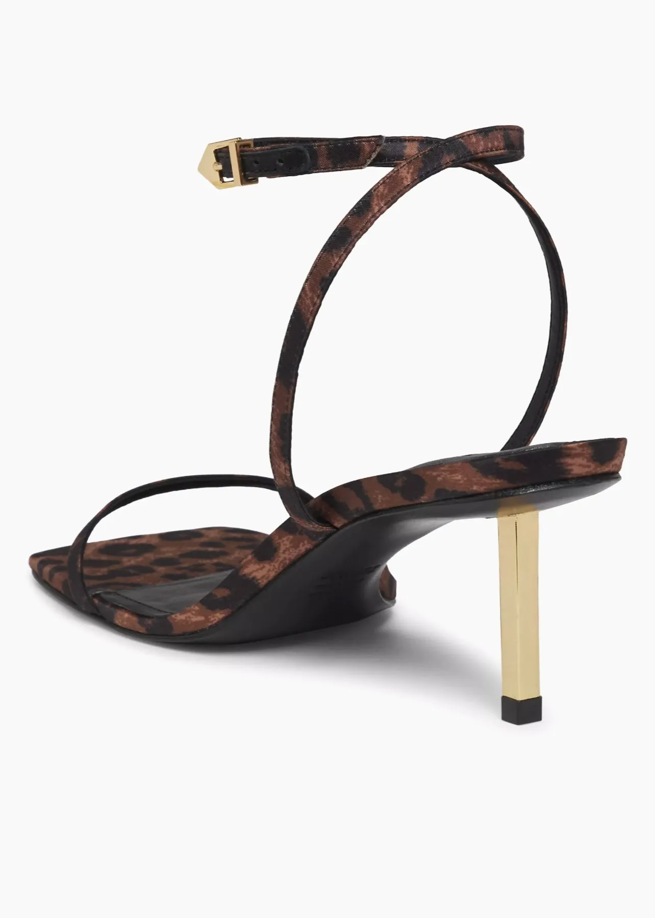 SAM MID HEEL | SATIN LEOPARD