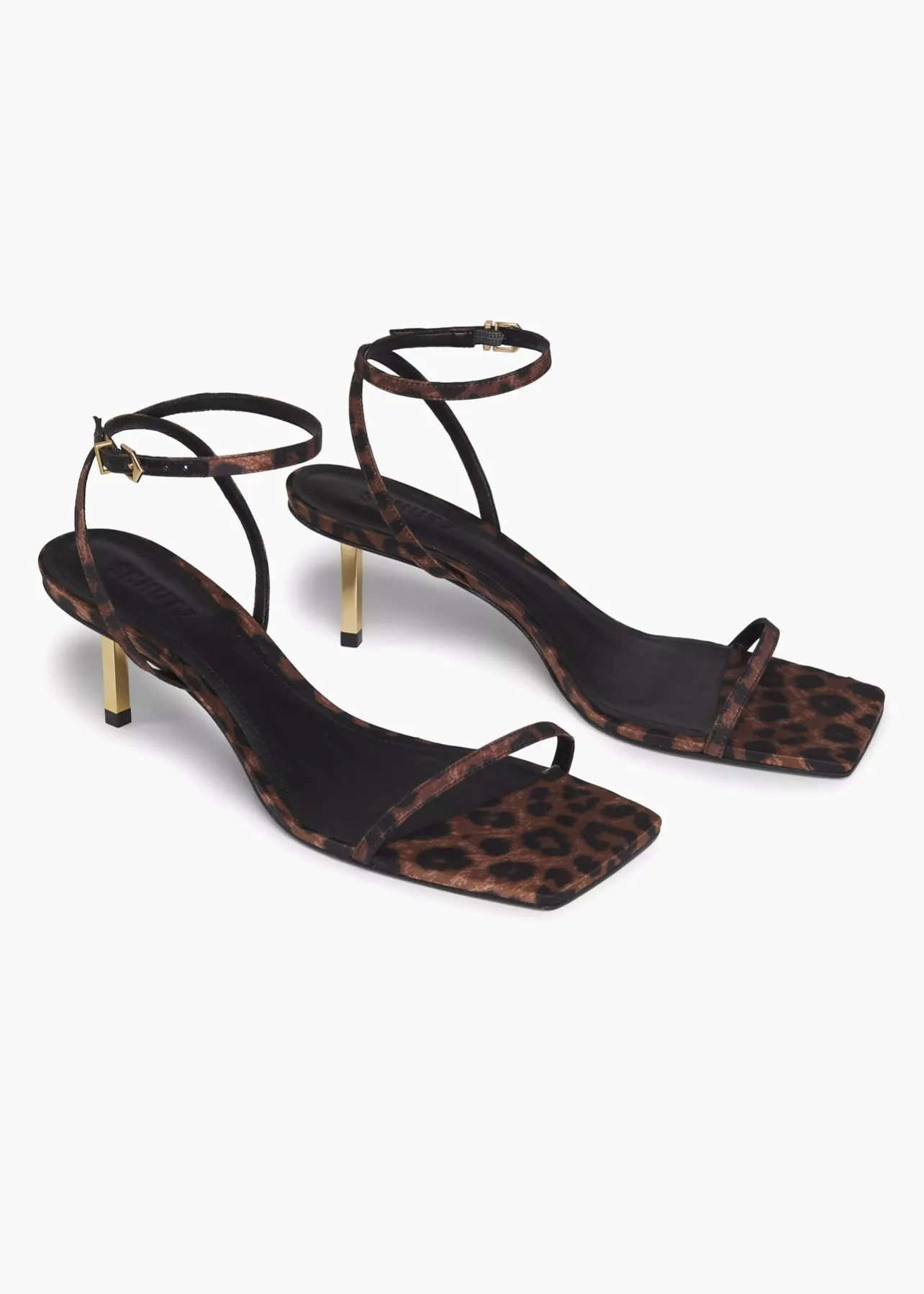 SAM MID HEEL | SATIN LEOPARD